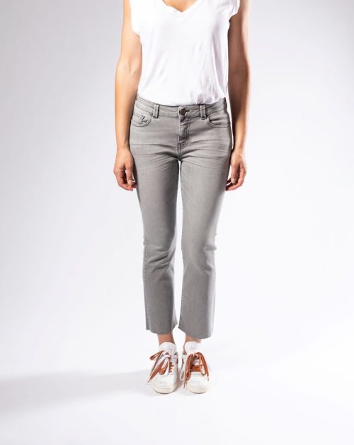 JODIE Bootcut Cropped Denim - Grey Light N°3