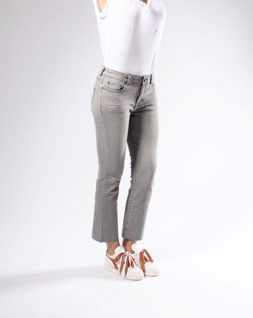 JODIE Bootcut Cropped Denim - Grey Light N°3