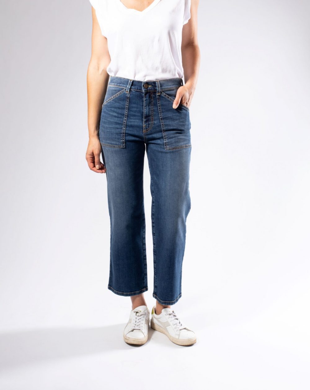 TOMMY taille Haute Denim-Blue Medium N°2