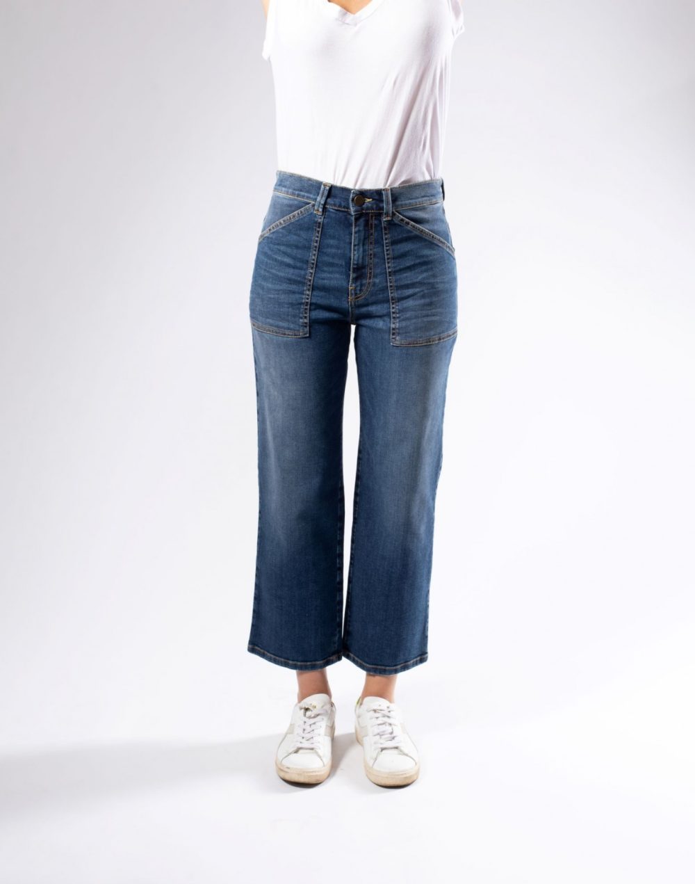 TOMMY taille Haute Denim-Blue Medium N°2