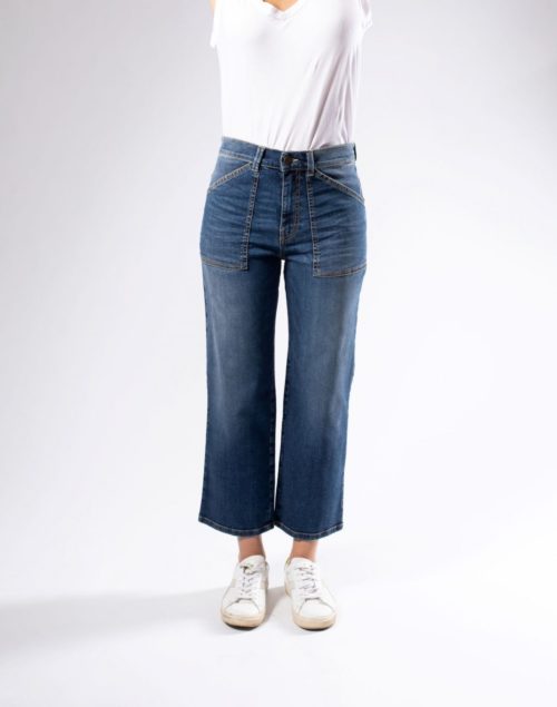 TOMMY taille Haute Denim-Blue Medium N°2