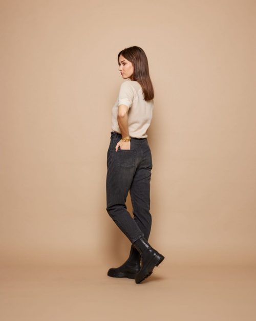 PAIGE Baggy Denim - Dark Grey Dirty Used N°5